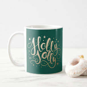 Holly Jolly Taza de café navideña
