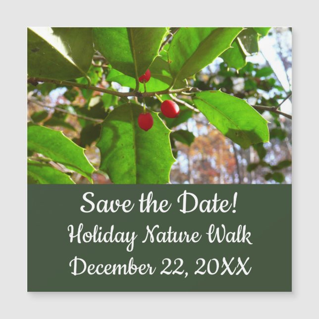 Holly Leaves II Naturaleza de las vacaciones Botán (Anverso)