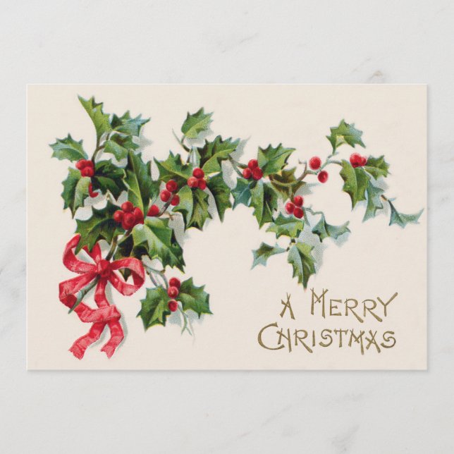 Holly Winterberry Red Ribbon (Anverso)