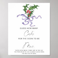 Holly wreath - Adivina cuántos Posters de corchos