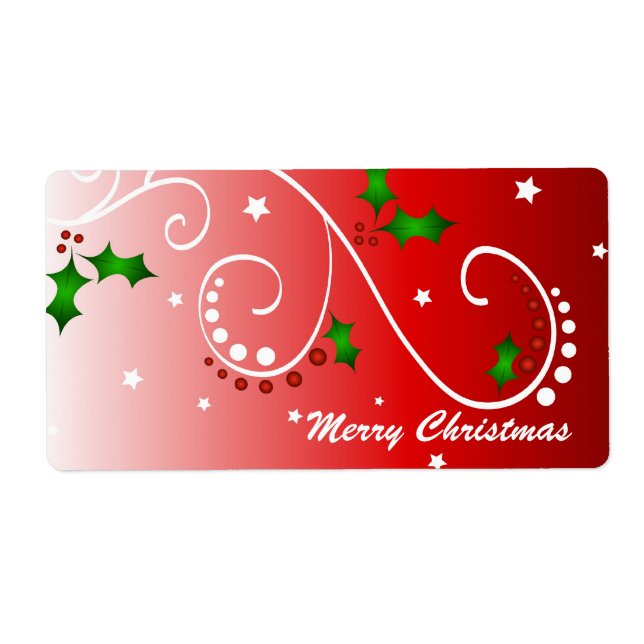 Holly y estrellas - Etiqueta (Frente)