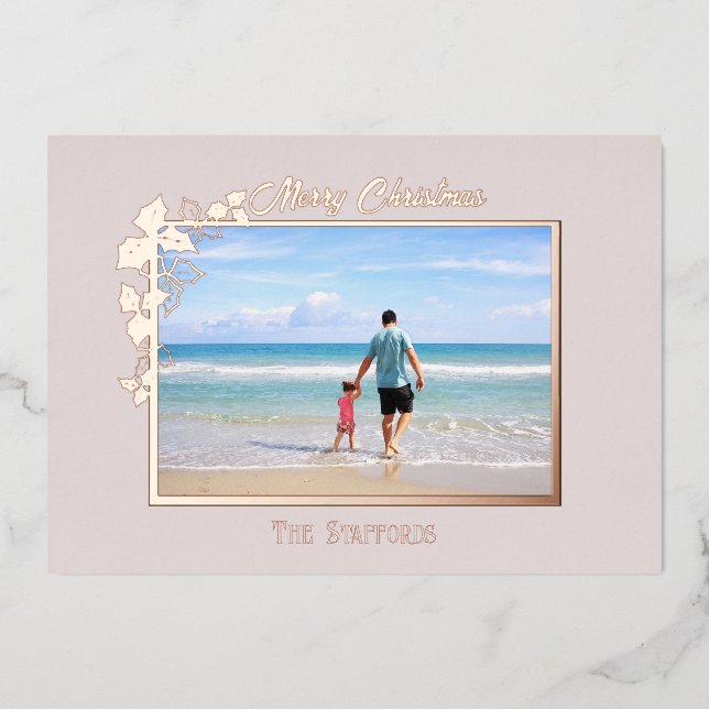 Holly y la tarjeta de vacaciones de Relieve metali (Anverso)