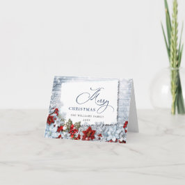 Holly y Pine Rustic Navidades foto tarjeta de salu