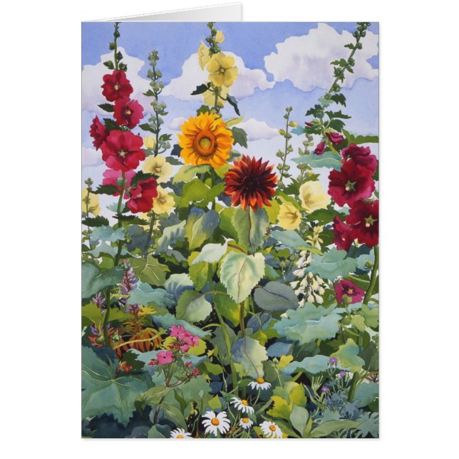 Hollyhocks y girasoles 2005 (Frente)