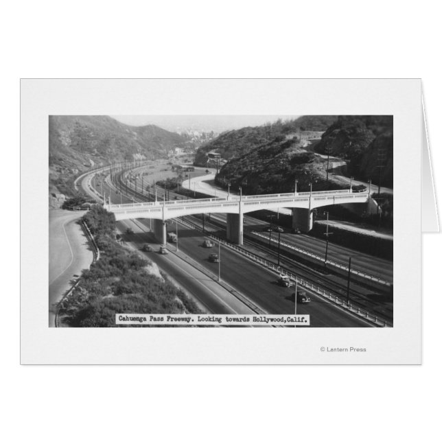 Hollywood, CA Cahuenga Pass Freeway View (Anverso (Horizontal))