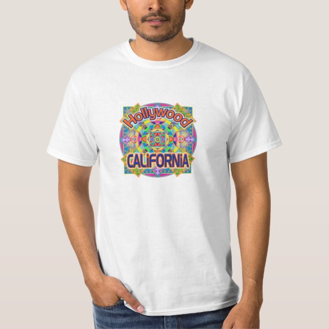 Hollywood CALIFORNIA Feliz Camiseta (Anverso)