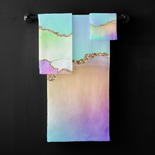 Holo Agate Mármol falso irlandés Pastel Ombre