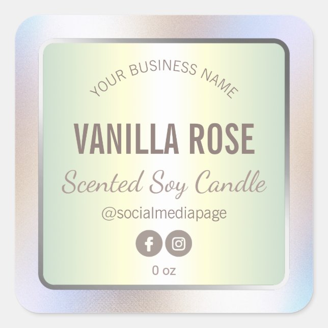 Holografía de etiqueta de velas (Anverso)