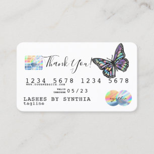 Holografía de Monarch Gracias tarjeta de crédito m