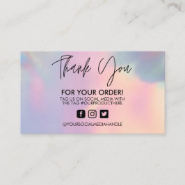 Holografía Gracias Tarjeta de presentación de Salo