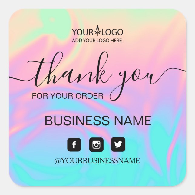 Holografía Pegatina Unicornio . Elegancia y armoní (Anverso)