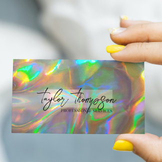 Holográfico de oro | Tarjetas de visita Glam moder