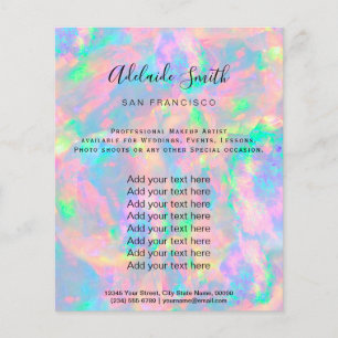 holograma de color opal pastel FAUX Flyer
