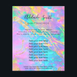 holograma de FAUX de piedra de fuego Flyer Flyer<br><div class="desc">volante de artista profesional de maquillaje en salón de belleza</div>