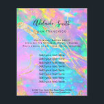 holograma de FAUX de piedra de fuego Flyer Flyer<br><div class="desc">volante de artista profesional de maquillaje en salón de belleza</div>
