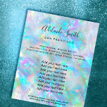 holograma de opal stone FAUX Flyer<br><div class="desc">volante de artista profesional de maquillaje en salón de belleza</div>