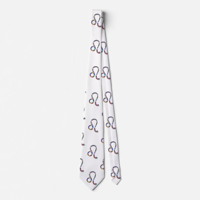 holograma leo masculwear menktie cuello corbata (Anverso)
