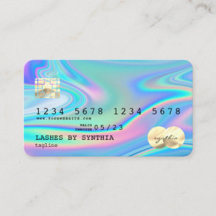 Holograma moderno Estilo tarjeta de crédito Agrega