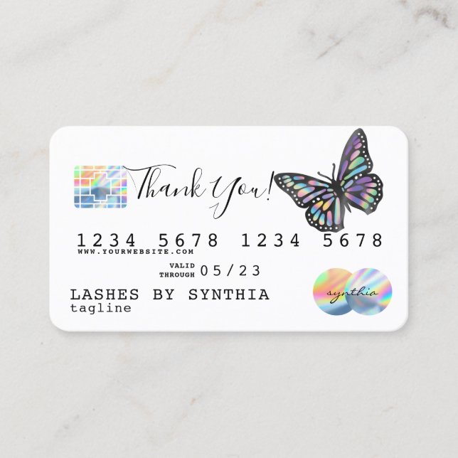 Holograma Monarch Gracias A La Tarjeta De Crédito  (Anverso)