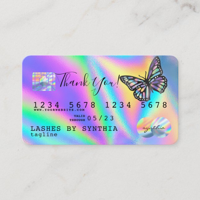 Holograma Monarch Gracias A La Tarjeta De Crédito  (Anverso)