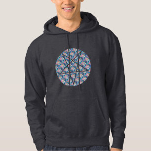 holograma pentagrama mens sudadera de capucha