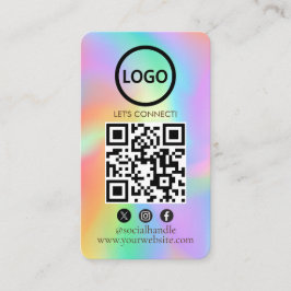 Holograma, tarjetas de Personalizado modernas, QR