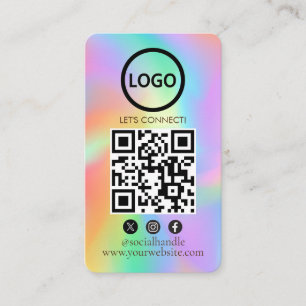 Holograma, tarjetas de Personalizado modernas, QR
