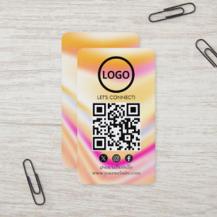 Holograma, tarjetas de Personalizado modernas, QR