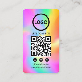 Holograma, tarjetas de Personalizado modernas, QR