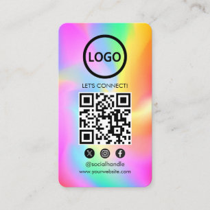 Holograma, tarjetas de Personalizado modernas, QR