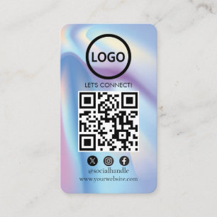 Holograma, tarjetas de Personalizado modernas, QR 