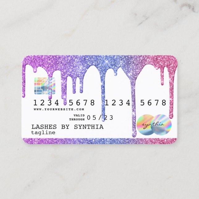 Holograph Drips tarjeta de crédito moderna (Anverso)