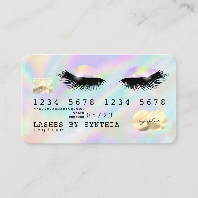 Holograph Unicorn Drits Tarjetas de crédito latiga (Anverso)