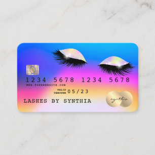 Holograph Unicorn Lashes modernos de tarjetas de c