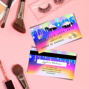 Holograph Unicorn Lashes modernos de tarjetas de c