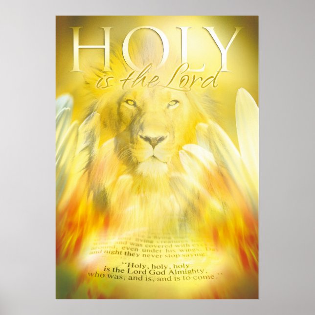 HOLY ES EL SEÑOR - poster de arte cristiano (Frente)