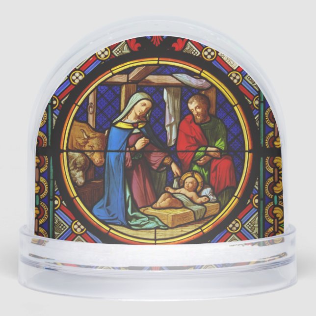 Holy Family Nativity Scene Snow Globe (Anverso)
