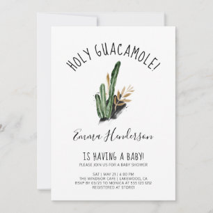 Holy Guacamole Mexicano Moderno Baby Shower