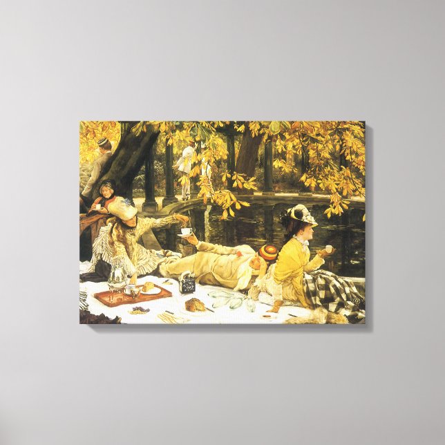 Holyday, el picnic de James Tissot, arte victorian (Anverso)