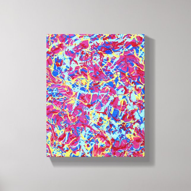 Homage à Pollock 1, pintura vívida goteo lienzo (Anverso)