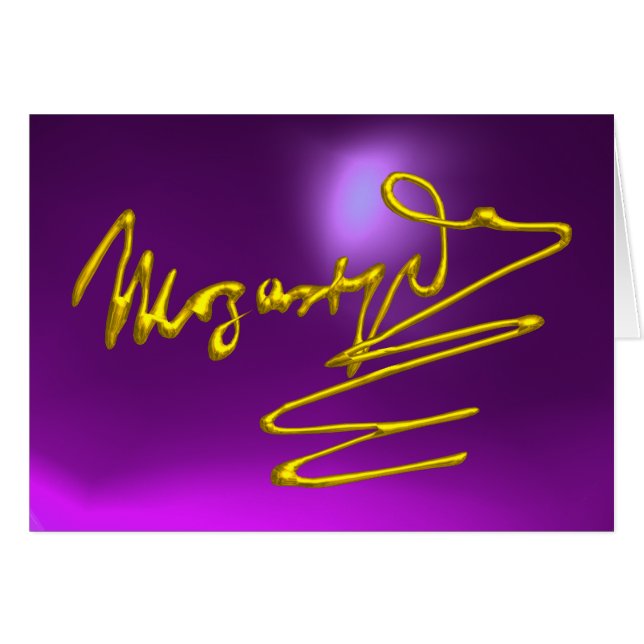 HOMAGE TO MOZART,Ametismo morado con firma dorada (Anverso (Horizontal))
