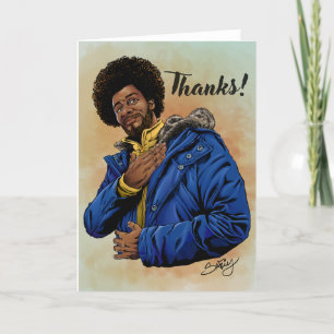 Hombre afroamericano tarjeta de agradecimiento
