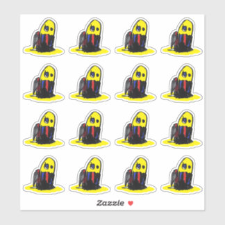 Hombre amarillo gracioso - Pegatinas de vinilo cor