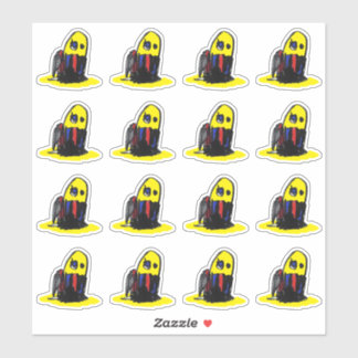 Hombre amarillo gracioso - Pegatinas de vinilo cor