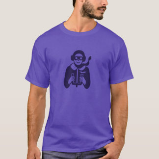 Hombre Aviador Púrpura Camiseta