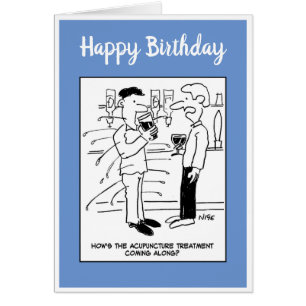 Hombre bajo acupuntura en el pub