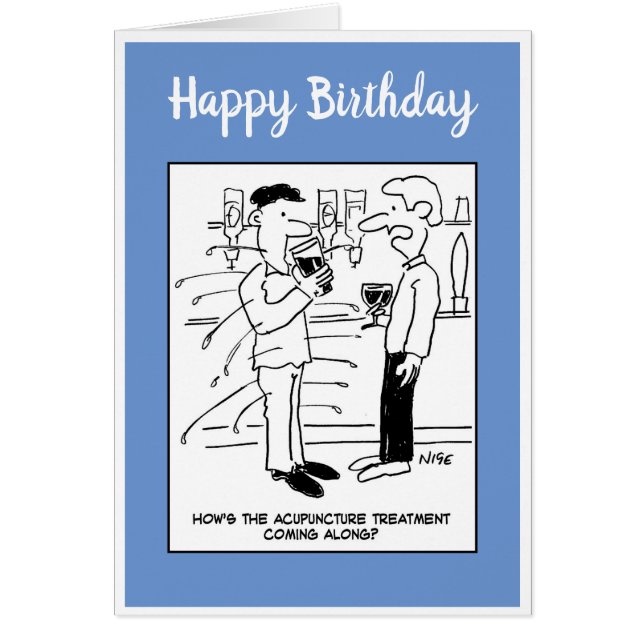 Hombre bajo acupuntura en el pub (Frente)