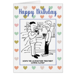 Hombre bajo acupuntura en el pub