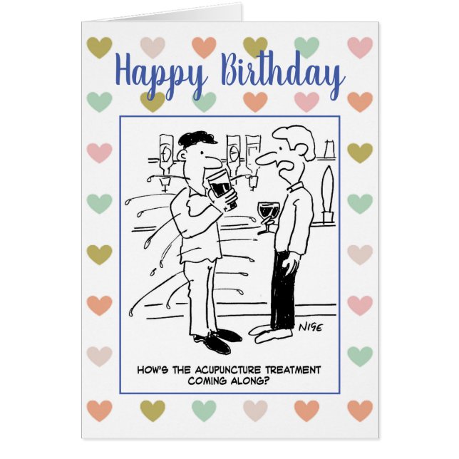 Hombre bajo acupuntura en el pub (Frente)