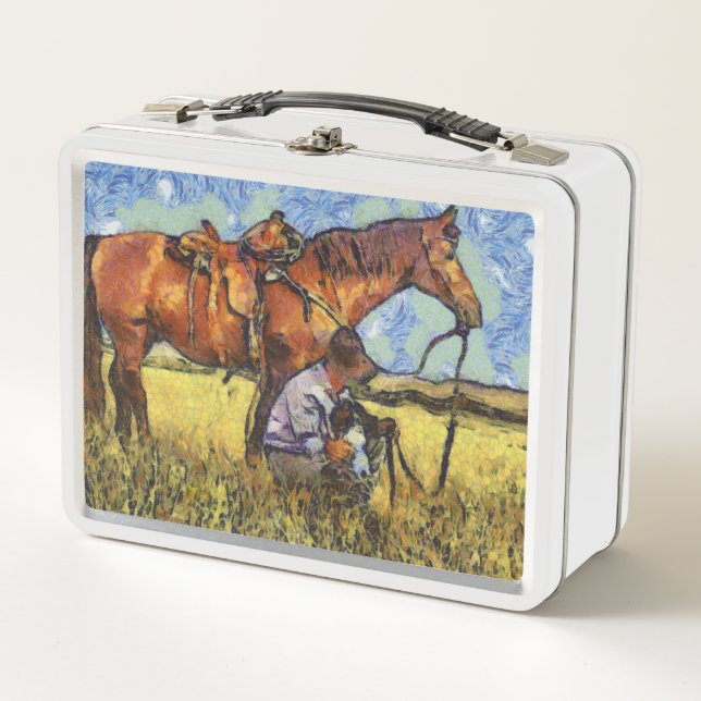 Hombre, caballo y perro (Anverso)